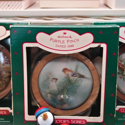 LOT 84X: Christmas Tree Ornaments Including Hallmark Birds Collector Series, Avon Ornaments, Radio City Christmas Spectacular, and More
