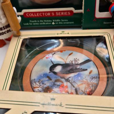 LOT 84X: Christmas Tree Ornaments Including Hallmark Birds Collector Series, Avon Ornaments, Radio City Christmas Spectacular, and More