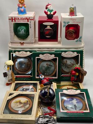 LOT 84X: Christmas Tree Ornaments Including Hallmark Birds Collector Series, Avon Ornaments, Radio City Christmas Spectacular, and More
