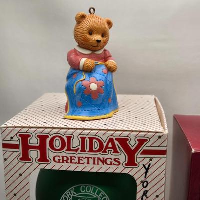 LOT 84X: Christmas Tree Ornaments Including Hallmark Birds Collector Series, Avon Ornaments, Radio City Christmas Spectacular, and More