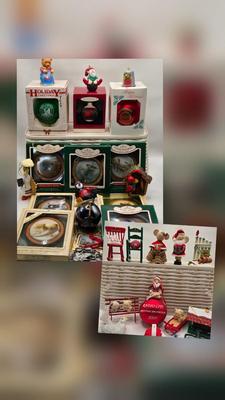 LOT 84X: Christmas Tree Ornaments Including Hallmark Birds Collector Series, Avon Ornaments, Radio City Christmas Spectacular, and More