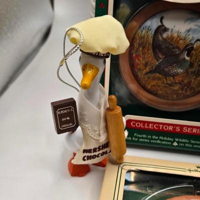 LOT 84X: Christmas Tree Ornaments Including Hallmark Birds Collector Series, Avon Ornaments, Radio City Christmas Spectacular, and More