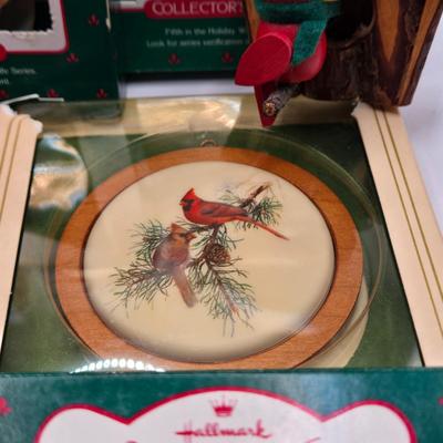 LOT 84X: Christmas Tree Ornaments Including Hallmark Birds Collector Series, Avon Ornaments, Radio City Christmas Spectacular, and More