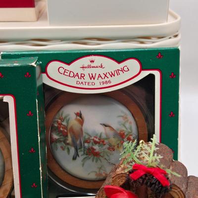 LOT 84X: Christmas Tree Ornaments Including Hallmark Birds Collector Series, Avon Ornaments, Radio City Christmas Spectacular, and More