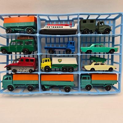 LOT 86X: Vintage Official Matchbox Series Deluxe Collector's Case With Cars, Busses, Trucks, Motorcycles, and More Inside!