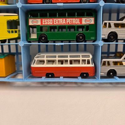 LOT 86X: Vintage Official Matchbox Series Deluxe Collector's Case With Cars, Busses, Trucks, Motorcycles, and More Inside!