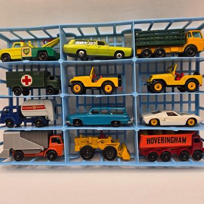 LOT 86X: Vintage Official Matchbox Series Deluxe Collector's Case With Cars, Busses, Trucks, Motorcycles, and More Inside!