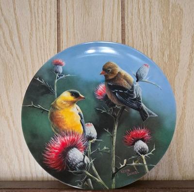 LOT 88X: Encyclopedia Britannica Birds of Your Garden Limited Edition & Numbered Knowels China Plates Painted by Kevin Daniel with...