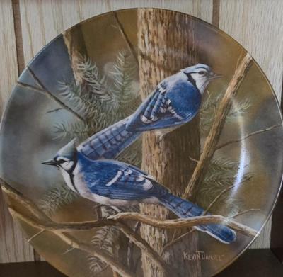 LOT 88X: Encyclopedia Britannica Birds of Your Garden Limited Edition & Numbered Knowels China Plates Painted by Kevin Daniel with...