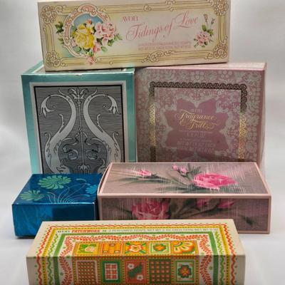 LOT 97X: Vintage Avon Bathroom Themed Hostess Soap Sets
