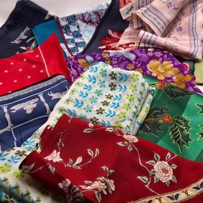 LOT 98X: Collection of Beautiful Ladies' Lightweight Scarves