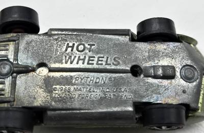 LOT 102X: Vintage Toys Including Hot Wheels 1968 Python, John Deere Tractor, Matchbox Football and Baseball Players, Lone Star Trains and...