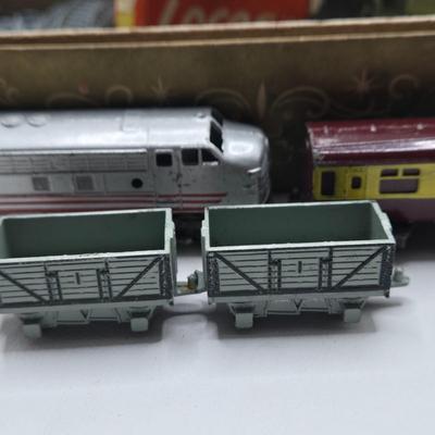 LOT 102X: Vintage Toys Including Hot Wheels 1968 Python, John Deere Tractor, Matchbox Football and Baseball Players, Lone Star Trains and...