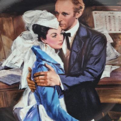 LOT 107X: "Frankly My Dear , I Don't Give a Damn." / Gone with the Wind Numbered Plates By Howard Rogers and Wooden Plate...