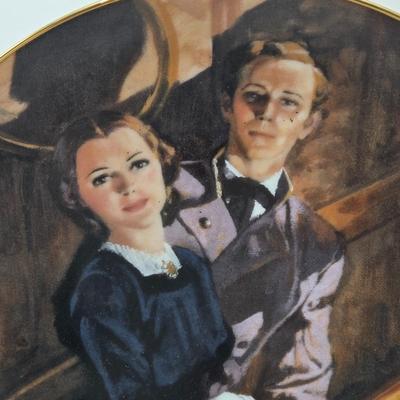 LOT 107X: "Frankly My Dear , I Don't Give a Damn." / Gone with the Wind Numbered Plates By Howard Rogers and Wooden Plate...
