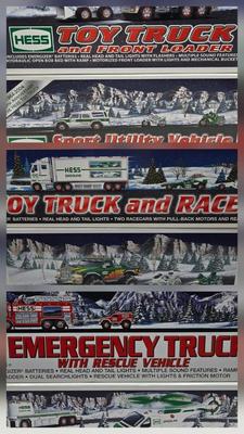 LOT 108X: First of Three Lots/ 6 NIB Hess Trucks