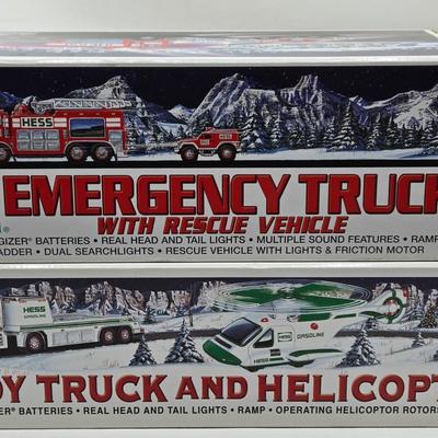LOT 108X: First of Three Lots/ 6 NIB Hess Trucks