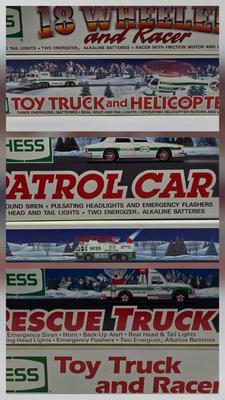 LOT 109X: Second of Three Lots/6 NIB Hess Trucks