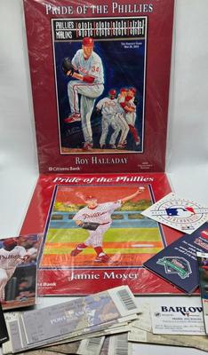LOT 111X: "The Boys of Summer" / Phillies Magazines, Posters, Calendars, Yearbook, Used Tickets, Harry Kalas Photos (One...