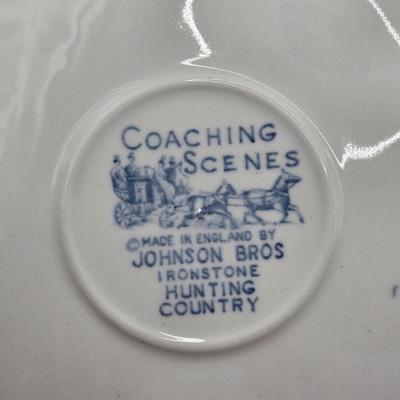 LOT 113X: Incomplete Set of Coaching Scenes Made in England by Johnson Bros. Ironstone Hunting Country