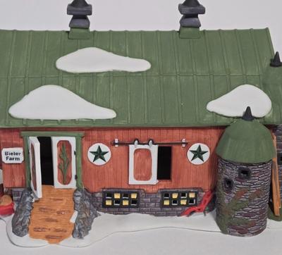 LOT 114X: Dept. 56 "Apple Valley School", " Farmer's Market", "Bieler Farm" , and " Christmas...