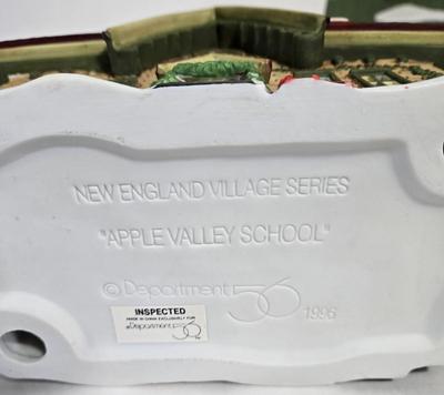 LOT 114X: Dept. 56 "Apple Valley School", " Farmer's Market", "Bieler Farm" , and " Christmas...