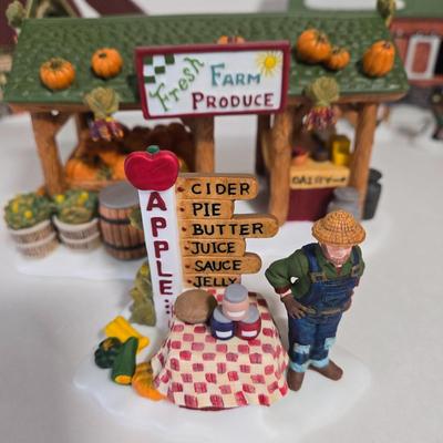 LOT 114X: Dept. 56 "Apple Valley School", " Farmer's Market", "Bieler Farm" , and " Christmas...