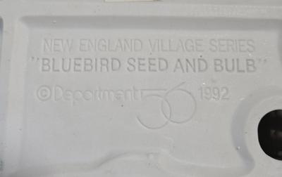 LOT 115X: Dept. 56 "J. Hudson Stoveworks" and " Bluebird Seed and Bulb" / with Original Boxes