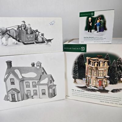 LOT 116X: Dept. 56 " Good Day Reverend", "Over the River and Through the Woods", "Pennsylvania Dutch...