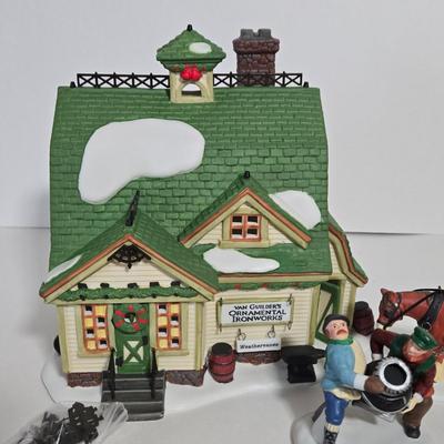 LOT 119X: Dept. 56 "Van Guilder's Ornamental Ironworks", "A New Potbellied Stove for Christmas", and 2 Sets of...