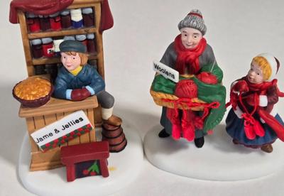 LOT 120X: Dept. 56 "Jannes Mullet Amish Barn", "Handmade Quilts", "Woolens and Preserves", "Amish...