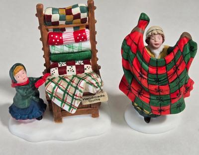 LOT 120X: Dept. 56 "Jannes Mullet Amish Barn", "Handmade Quilts", "Woolens and Preserves", "Amish...