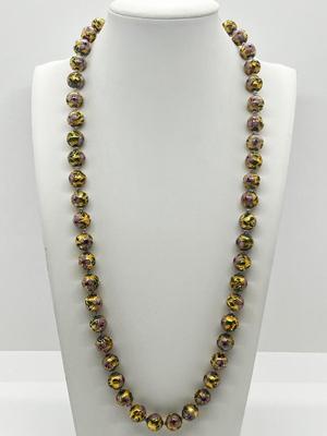 LOT 130J: Vintage Cloisonne Beads - 24"