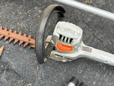 LOT 142G: Lawn and Garden Tools - Electric Weed Wacker, Hedge Trimmers and More