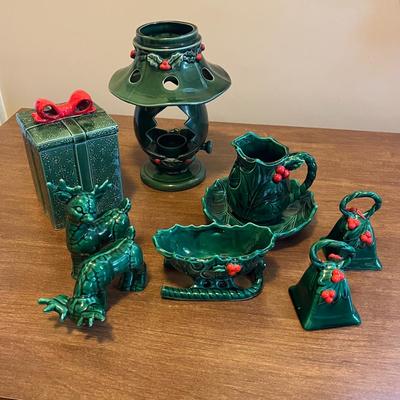 LOT 156M: Vintage Lefton Holly Berry Dishes and More