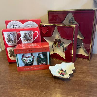 LOT 158M: Christmas Dishes and More, Lenox, Fitz & Floyd, Nikko