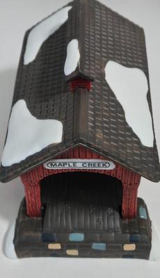 LOT 161X: Dept. 56 " Jannes Mullet Amish Farm House", "Red Covered Bridge", "Old North Church", and...