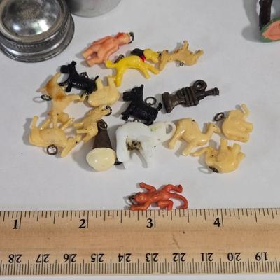 LOT 164X: Multiple Toy Accessories Including Matchbox Fire Truck, Charlies's Angels Van, Plastic Train Station, Plastic and Metal...