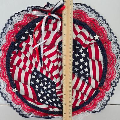 LOT 169X: "God Bless America" / Patriotic Lot Including Uncle Sam, Himself, Small Candy Dish, Pot Holders, Old Glory Drawn by...