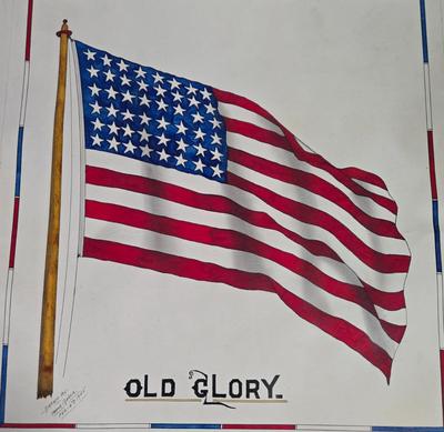 LOT 169X: "God Bless America" / Patriotic Lot Including Uncle Sam, Himself, Small Candy Dish, Pot Holders, Old Glory Drawn by...