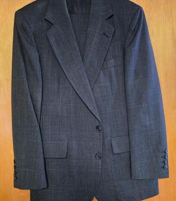 LOT 170X: Multiple Men's Suits, Sports Coats, and Naval Clothing Factory Peacoat / Some Sizes Shown, Others unknown