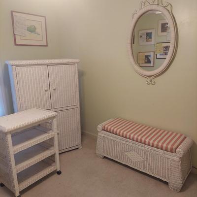 White Wicker Bedroom Furniture (GB-BBL)