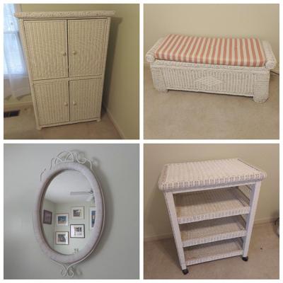 White Wicker Bedroom Furniture (GB-BBL)