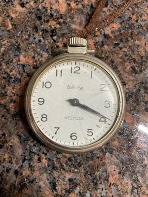 Westclox Bulls Eye Pocket Watch with Embellished Case