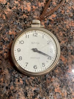 Westclox Bulls Eye Pocket Watch with Embellished Case