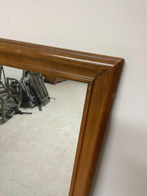 Rectangular Wood-Framed Mirror
