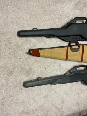 Three Rifle or Shotgun Hard and Soft Cases