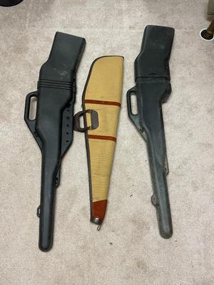 Three Rifle or Shotgun Hard and Soft Cases