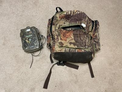 Camo Backpack and Trail Camera Bundle