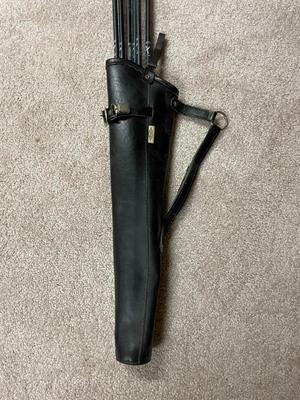 Leather Archery Quiver with Arrows